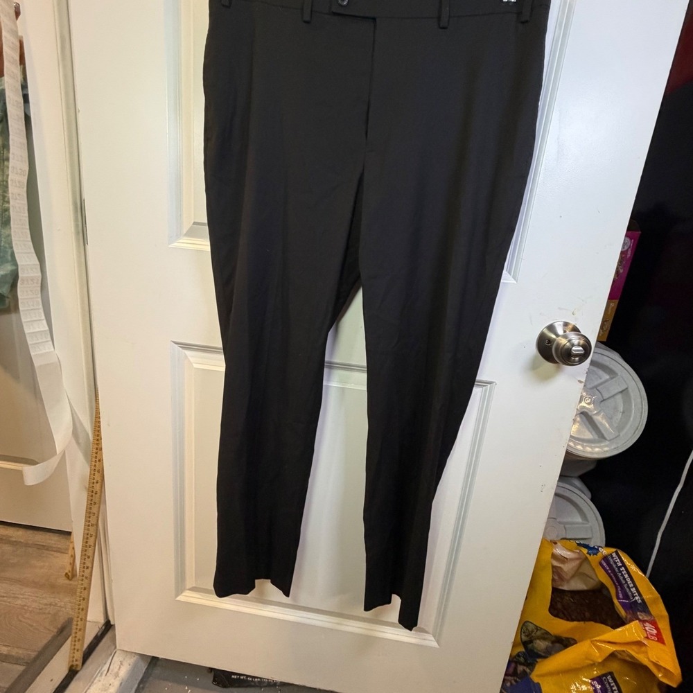 Van Heusen Mens Dress Pants Cool Flex Slim Fit Black 36x34